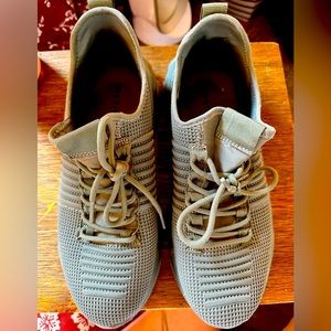Chunky olive green athletic shoes from Torrid